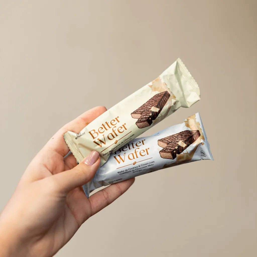 Better Wafe Proteica Cookies & Cream - Caixa com 12 un